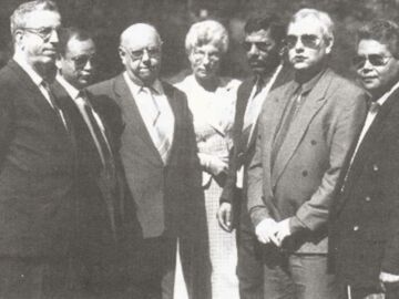 1991: Die Tunesische Delegation zu Besuch in Hannover und H. Behne (3.v.l.), H.-W. Lange (2.v.li.)