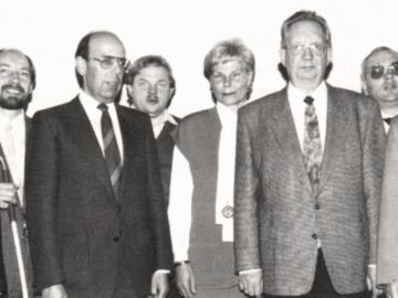 Der neue Vorstand: (v.l.n.r.) M. Scheres, W. Groen, M. Barnstorf, W. Homeier, H. Neumann, R. Jansen, H.-W. Lange (Geschäftsführer), H. Behne